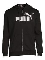Puma Men's and Big Men's Essential Logo Full Zip Fleece Hoodie, Sizes up to XXL - Image 4
