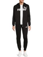 Puma Men's and Big Men's Essential Logo Full Zip Fleece Hoodie, Sizes up to XXL - Image 5