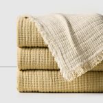 Piecera Wrinkled Mostaza 100×220 CM